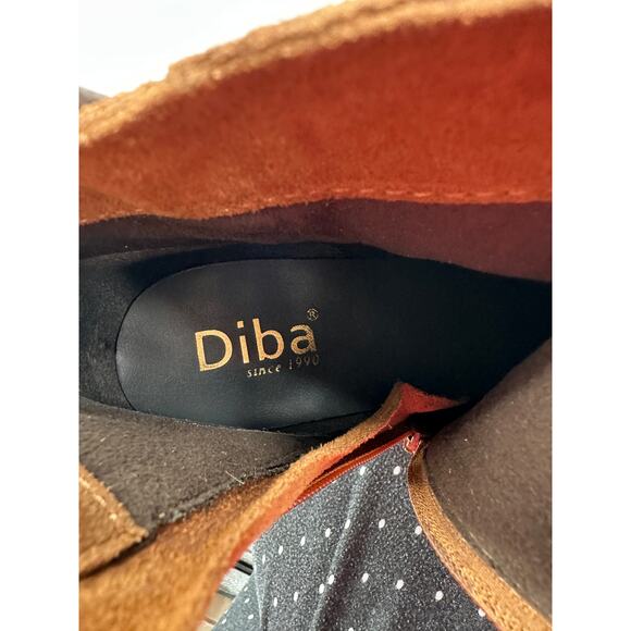 Diba Womens Suede Wedge Booties Size 9M Brown Ankle Round Toe - Picture 12 of 14